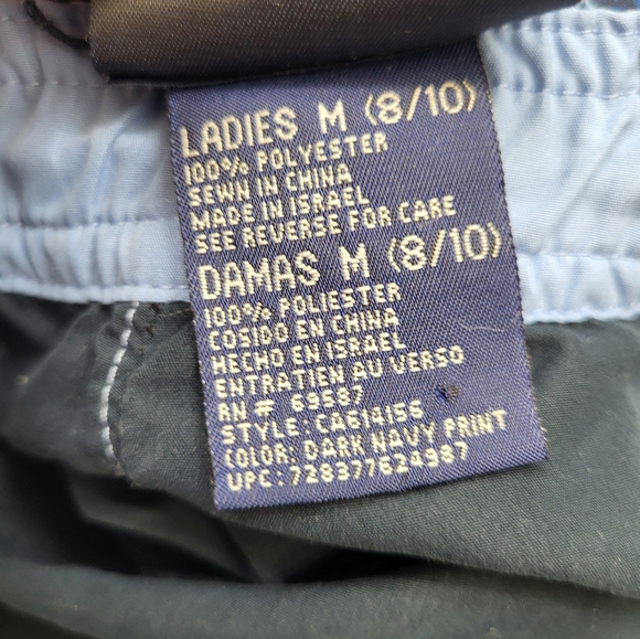 Catalina Women's Reversible Floral Board Shorts Blue Swim Trunks Tropical Size M - Picture 9 of 10